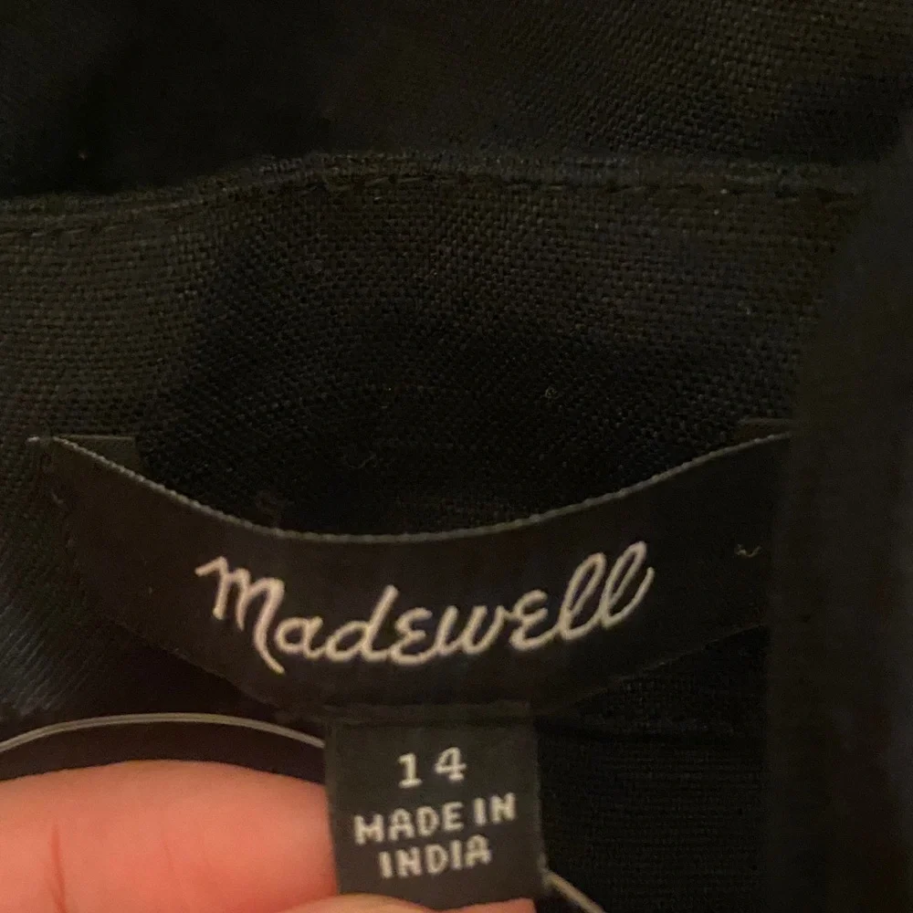 Madewell Linen Blend Sleeveless Romper With Tie - Picture 5 of 6